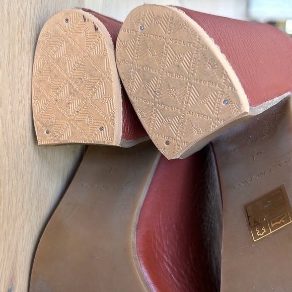 Balenciaga Brown Leather Slingback Platform Heels - Picture 13 of 14